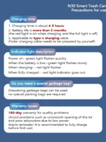 Joybos smart trash can N30 sensor switch rechargeable automatic packaging Automatic bagging office home kitchen bathroom living room - Image 8